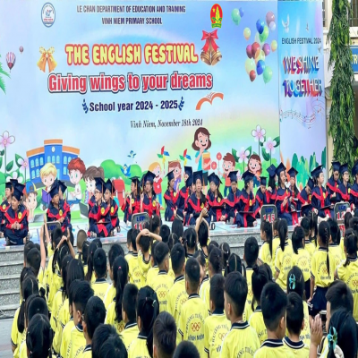 LIÊN ĐỘI TRƯỜNG TIỂU HỌC VĨNH NIỆM TỔ CHỨC FESTIVAL TIẾNG ANH